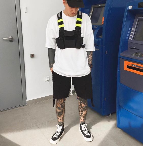 Roupas masculinas 2024 para festa neon